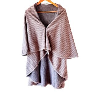 All Fashion Houndstooth Pattern Wrap Poncho Cape One Size‎ Fits Most